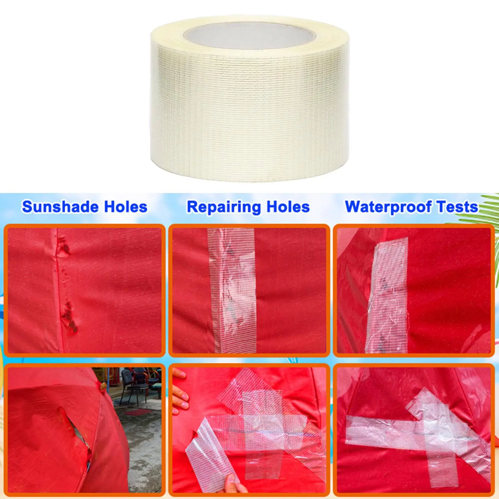 Awning Fabric Repair Tape, Tent Repair Tape, Professional Universal Thick