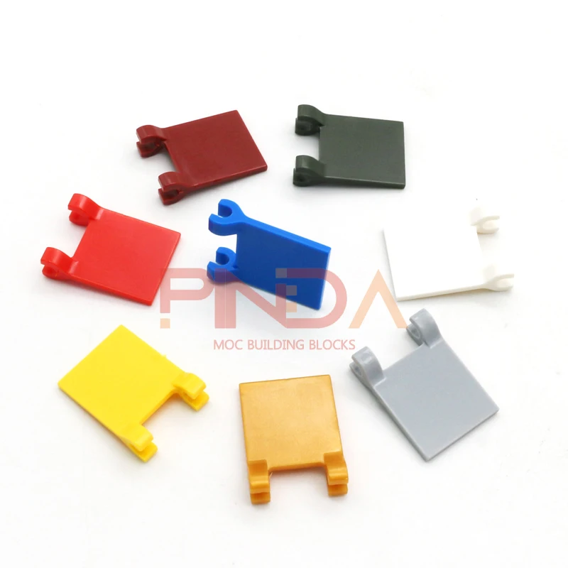 MOC 20PCS 2335 Flag 2x2 Square Building Blocks 2x2 Square Stacking Replaceable Building Blocks
