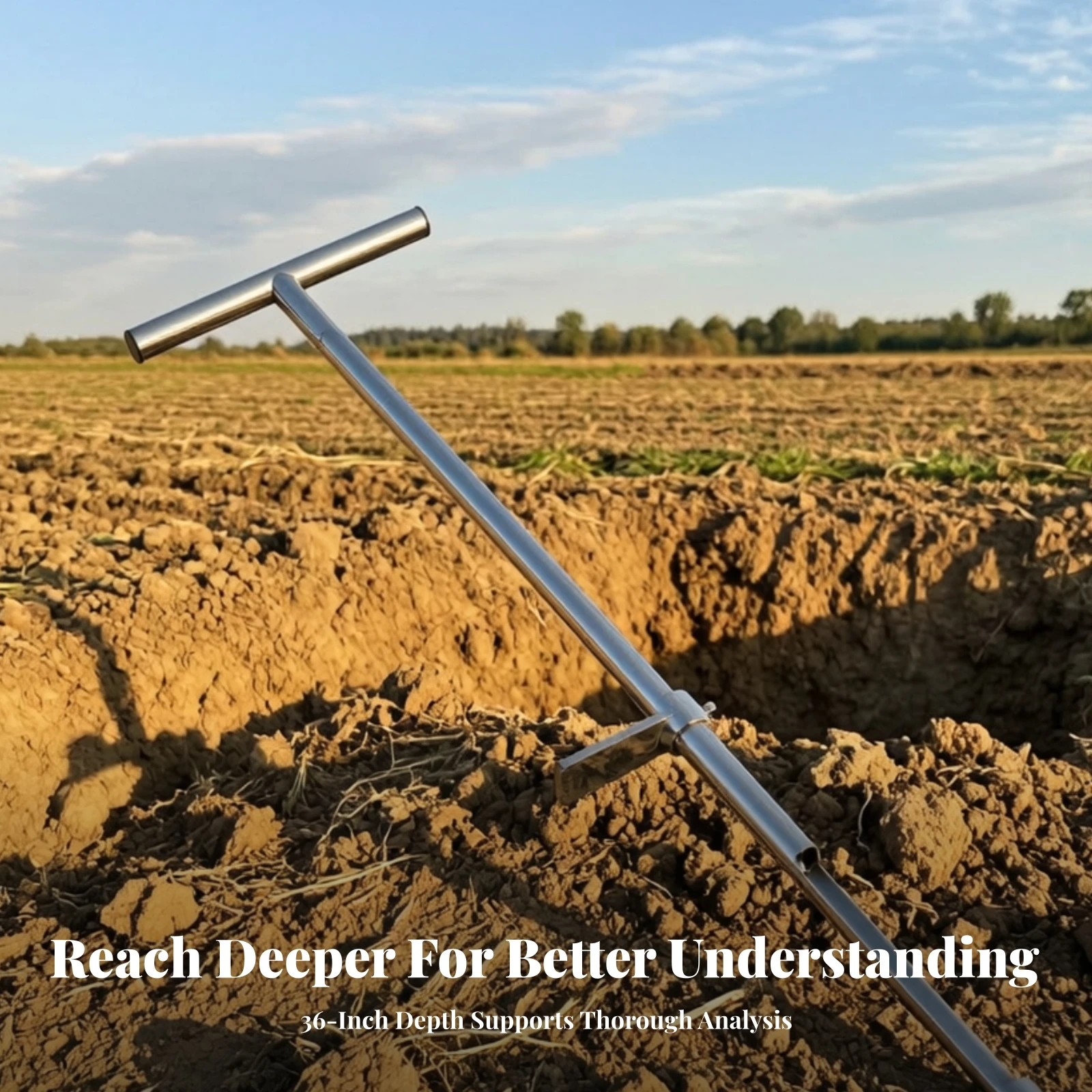 Soil Sampler Sampler with Foot Pedal Detachable Soil Sampling Sampler Tool Heavy Duty Portable for Farmers, Farm, Garden