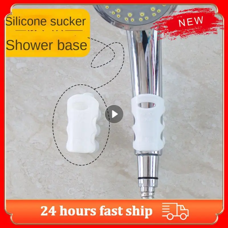 Shower Head Hanger Strong Viscosity No Punching Shower Suction Cup Waterproof Nailless Shower Head Suction Cup Wall Mount