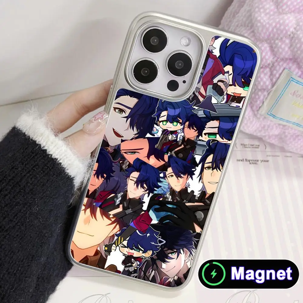 

Чехол HSR Sampo с серебряным покрытием Magsafe для iPhone 17 16 15 14 13 12 11 Air Pro Max Plus, цветной