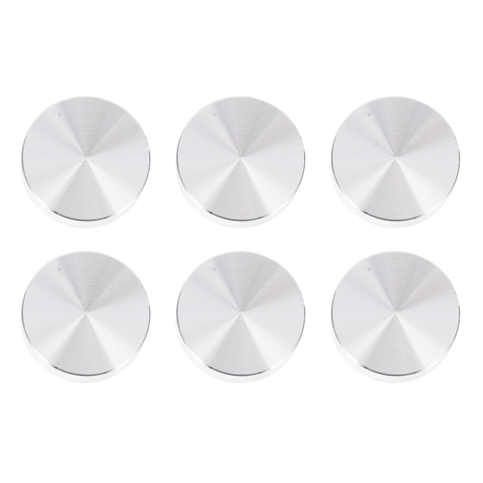 6 Pcs Solid Aluminum Cake Disc Thick Discs The Alloy Silver Rust-free High-grade