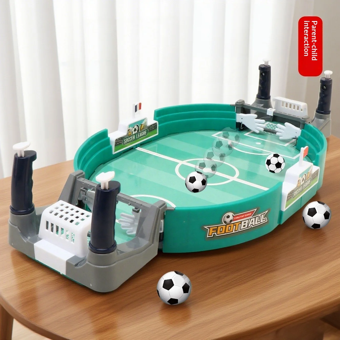 Portable Tabletop Football Game Two Player Competitive Desktop Soccer Interactive Battle Game For Family Party Indoor Leisure