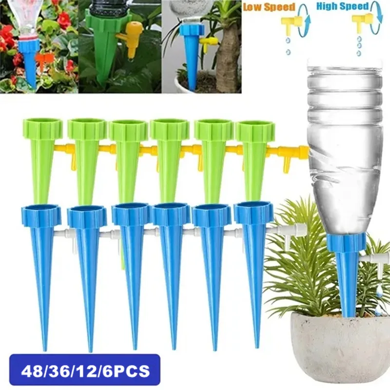 Automatic Drip Irrigation System Self Watering Spike for Flower Plants Greenhouse Garden Adjustable Auto Water Dripper Device