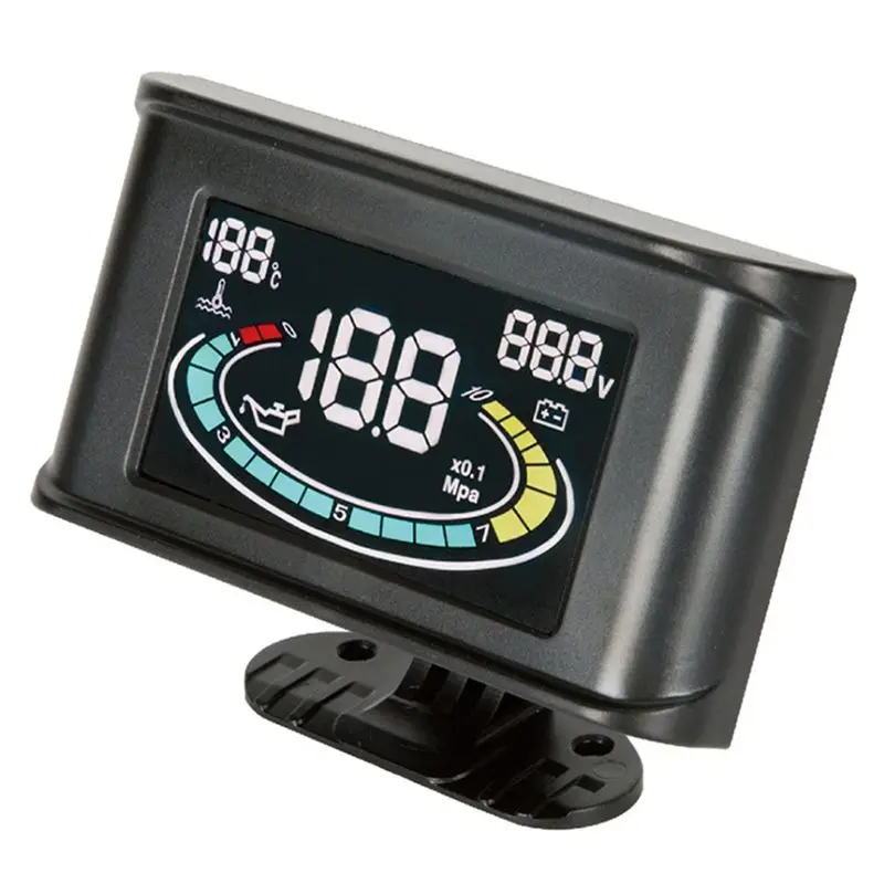 

Car Modified LCD 3In1 Water Temp Gauge Oil Pressure Gauge Voltmeter W 10Mm Water Temp Sensor+NPT1/8 Oil Pressure Sensor-L94A