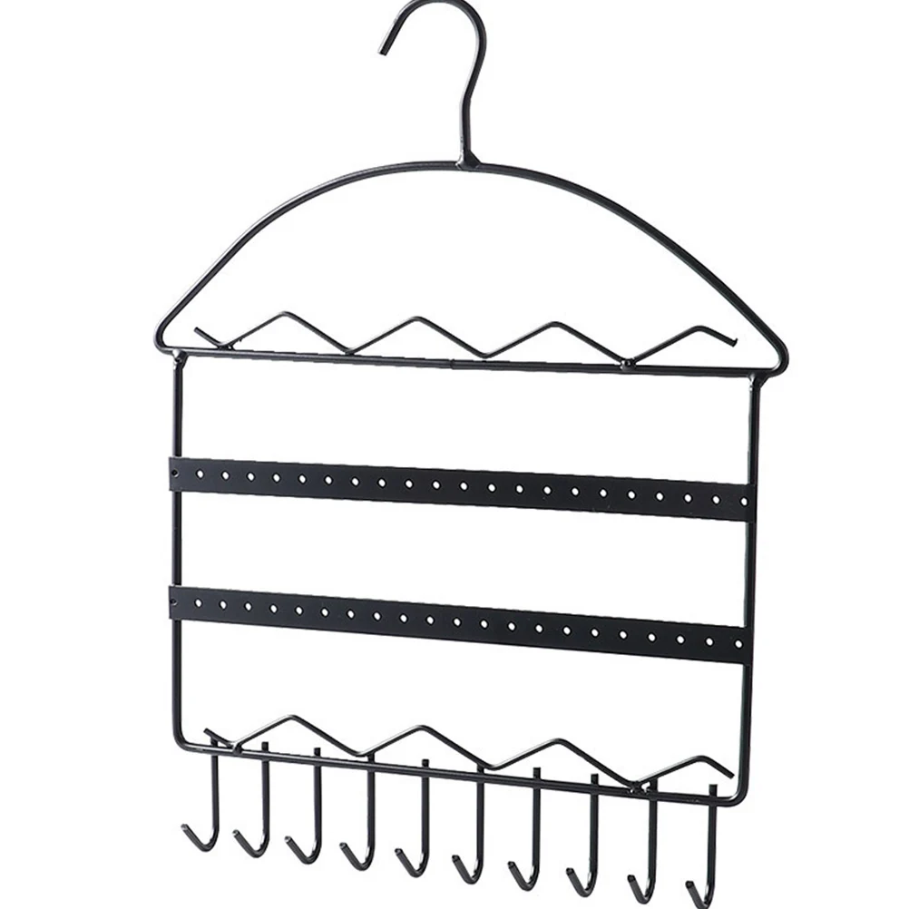 

Earring Storage Display Stand Jewelry Tower Necklace Hook Organizer Hanging Accessories Rack Holder Vintage Iron Tangle Free