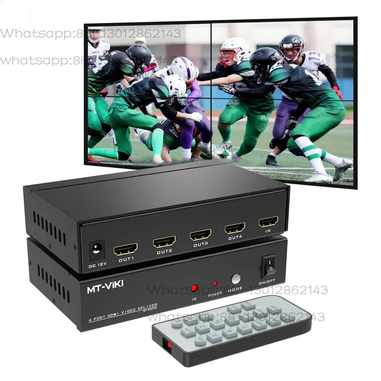 4K 30hz HDMI Video Wall Controller 1 in 4 Out, MT-VIKI HDMI Video Splicer 2x2
