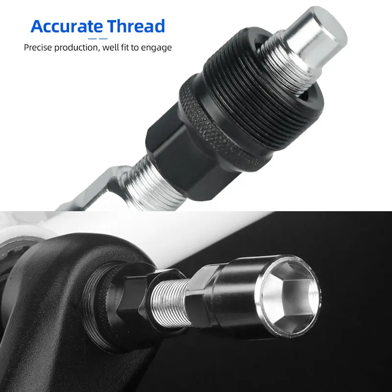 Bicycle Crank Arms Puller Splined Crankset Extractor Square Chainring Install Removal Heat Treated Tempered High Carbon Steel To view 3