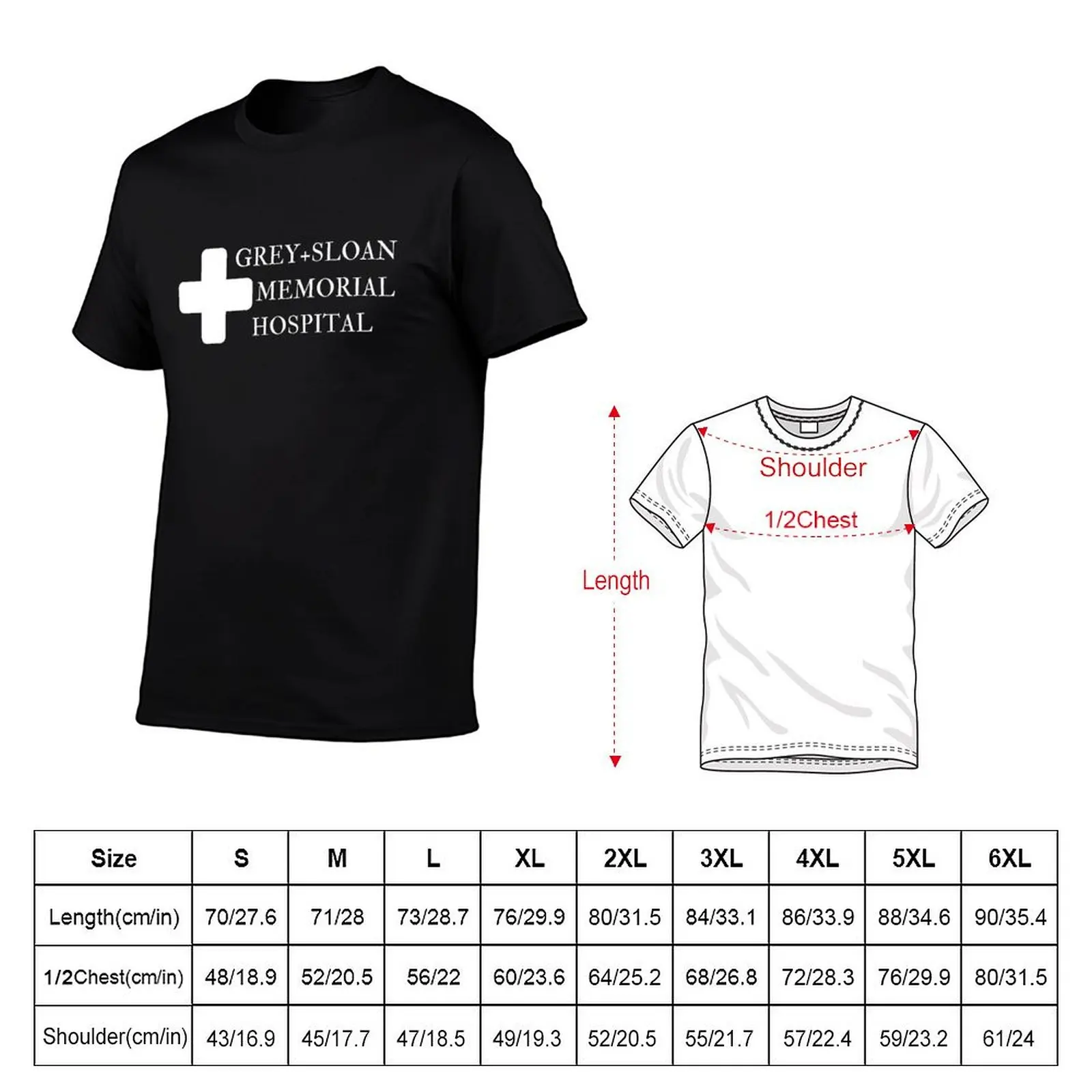 Greys Anatomy Grey+Sloan Memorial Hospital T-Shirt tops graphic t shirts shirts graphic tee t shirt men