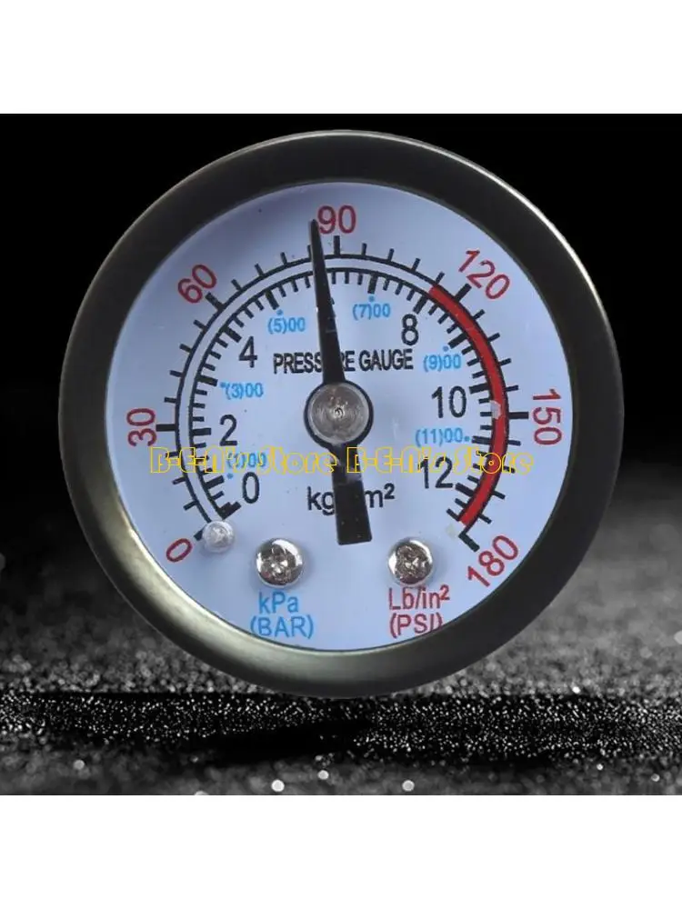 Y1AD 0~180PSI 0-12Bar Utility Air Pressure Gauge Fittings Connection for Air Compressor Water Oil Gas Diameter 4.2cm