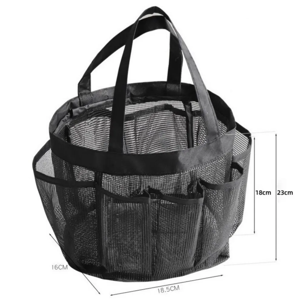 Portable Mesh Shower Caddy Tote Beach Bag Travel Storage Wash Bag Swimming Bath Bag Suitable for Outdoor Camping Quick Dry Tote