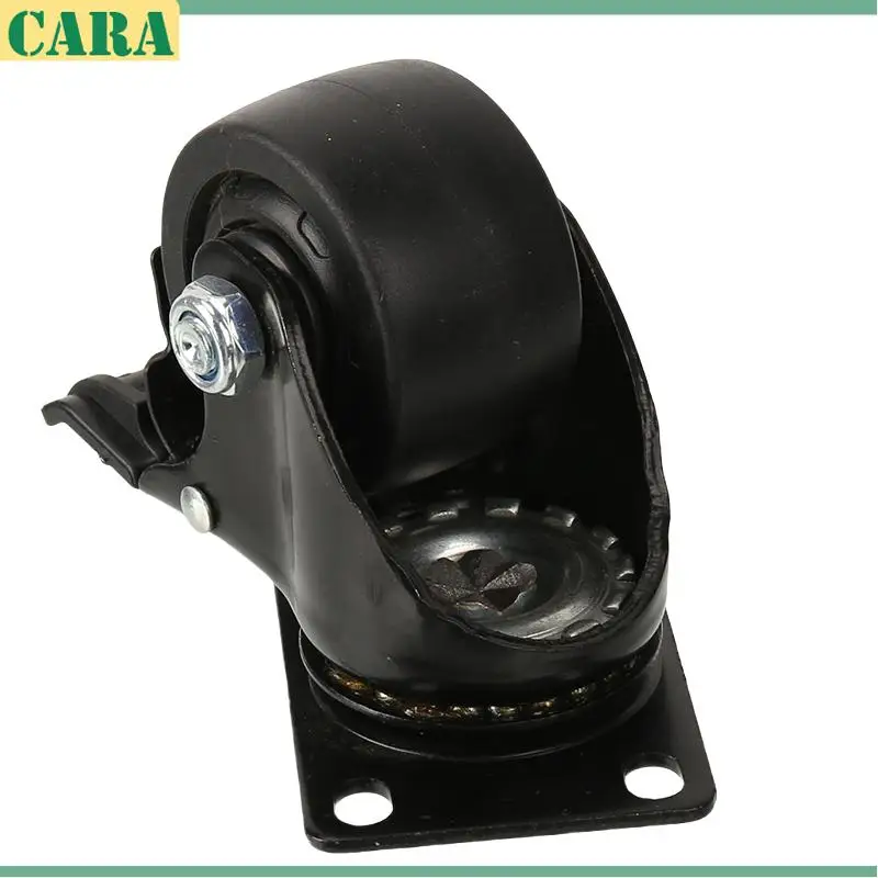 

2,5-дюймовое тормозное колесо, 1 шт., сверхмощные поворотные мебельные ролики из полипропилена - черные роликовые колеса, подходящие для тележки на платформе