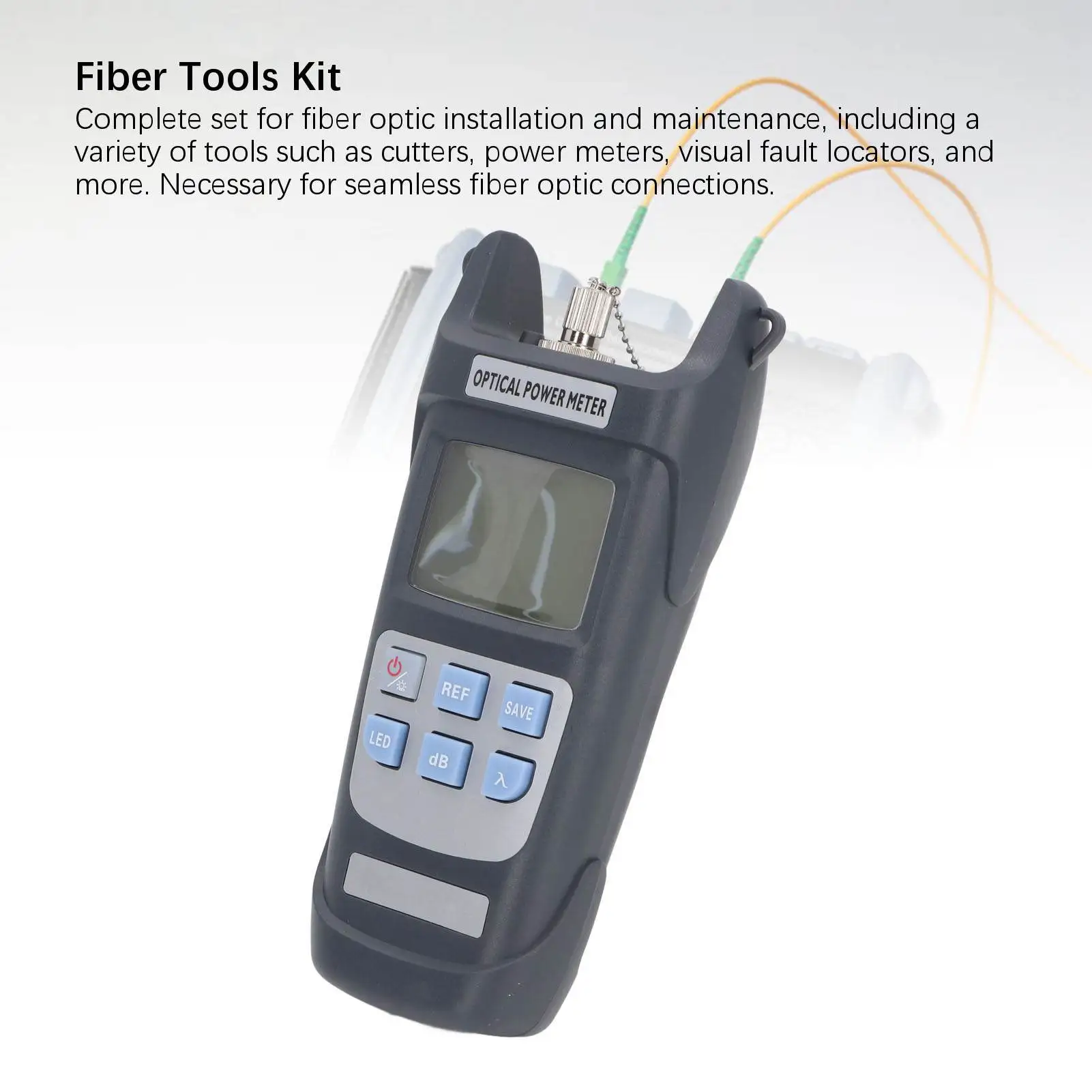 ชุดเครื่องมือใยแก้วนำแสง เครื่องวัดพลังงานแสง ปากกาแสงสีแดง ชุดปอกสายไฟเบอร์ สำหรับซ่อมบำรุงโทรคมนาคม FTTH