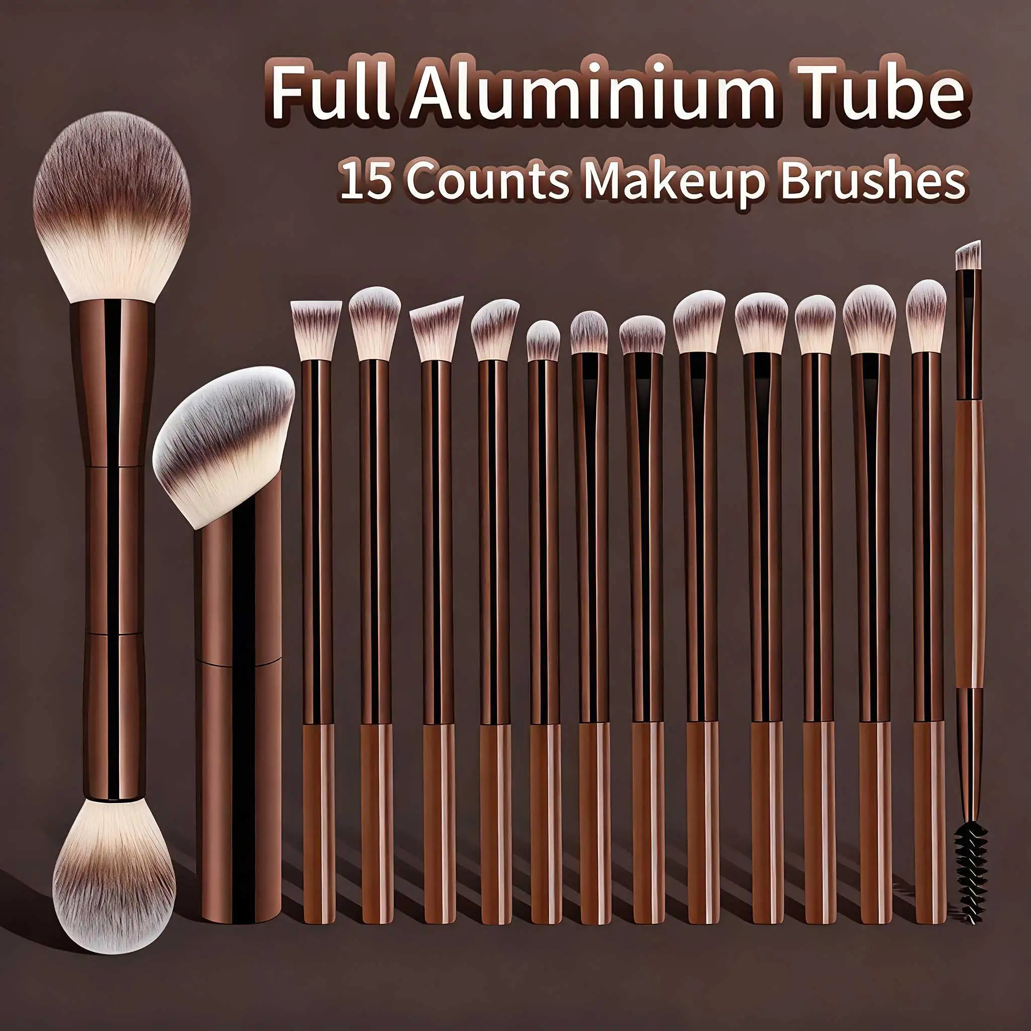 15pcs Professional Eyeshadow Makeup Brushes Blending Eyeliner Eyebrow Concealer Foundation Brush Makeup Accessories Gift