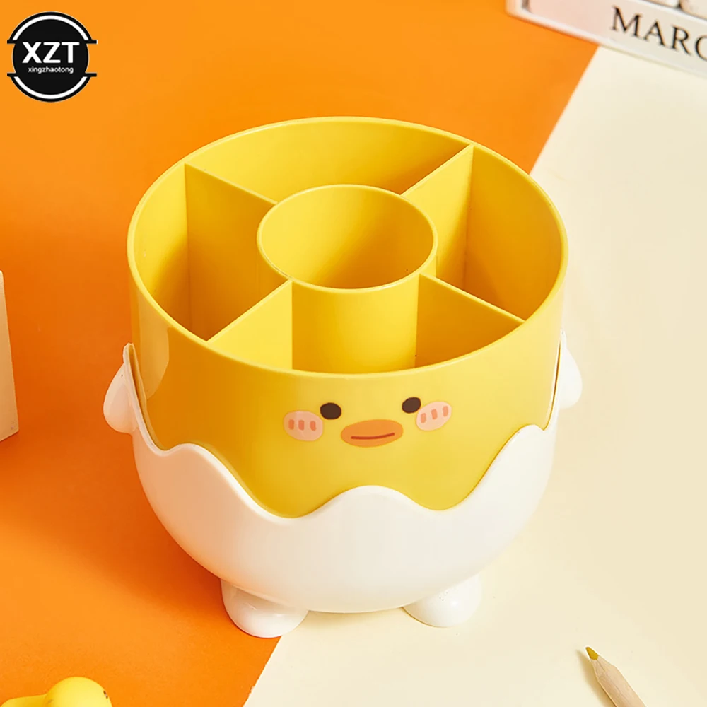 Cute Duck Pencil Holders Pens Storage Container Office Decoration Desk Accessories Desktop Makeup Organizer Home Office Supplies