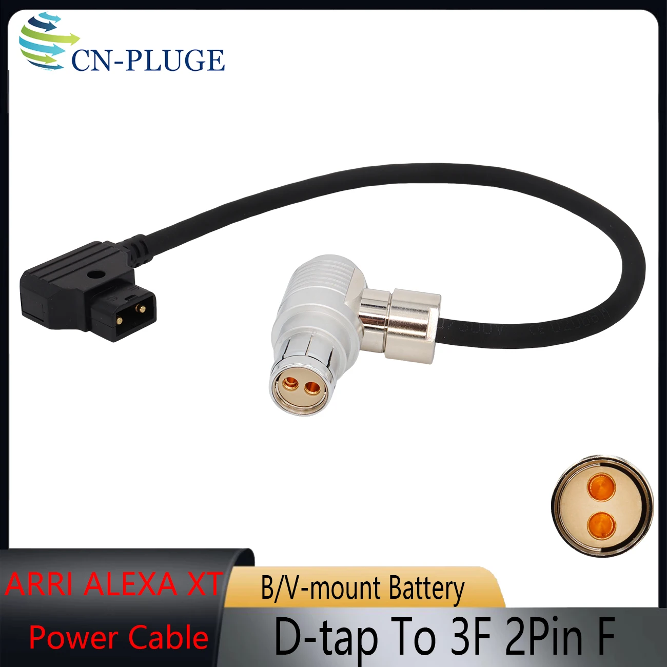 D-TAP To ARRI ALEXA XT and SXT/Alexa 65 LF Camera Power Cable D-TAP Male Plug to 3F 2Pin Female