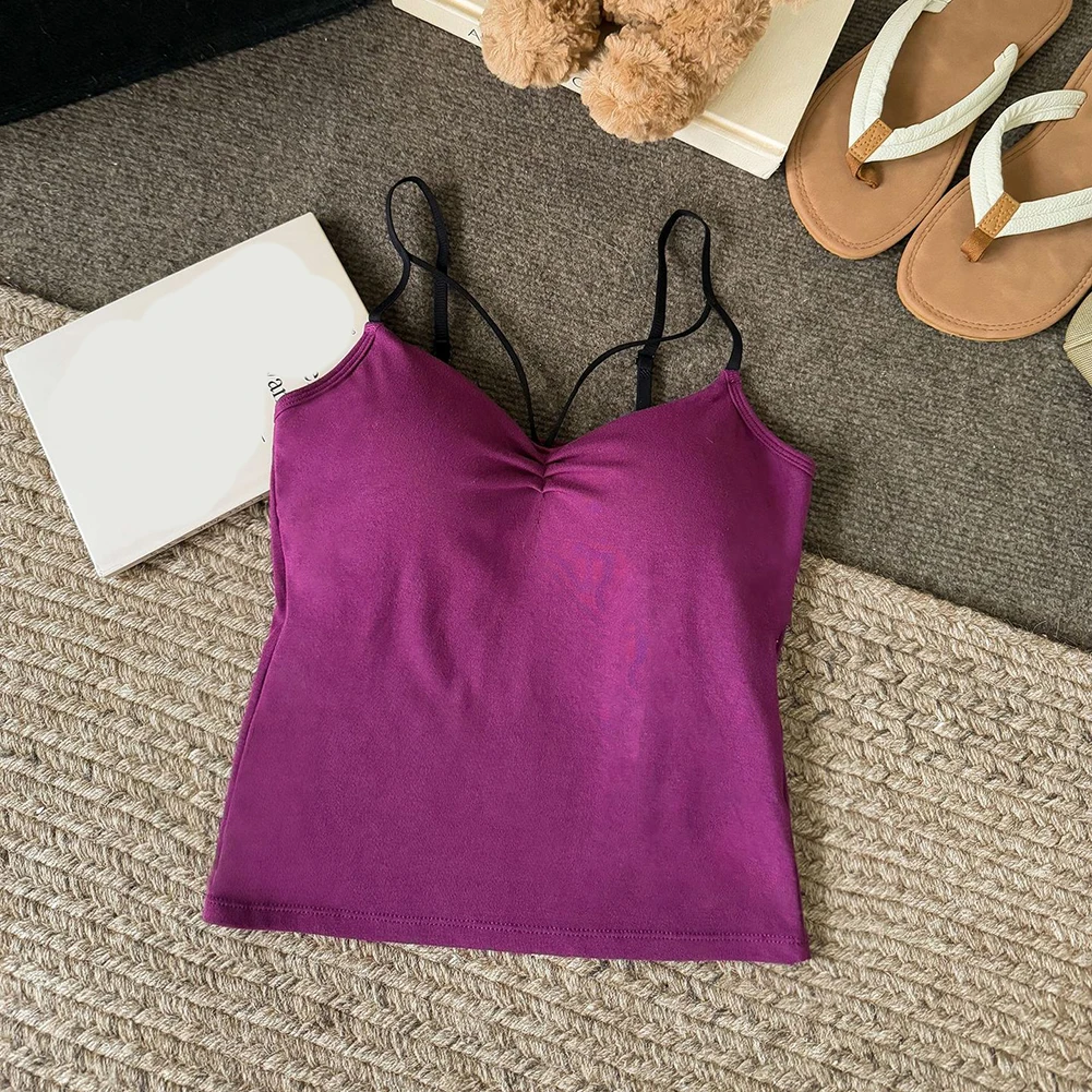 Roupa de menina quente retro camisola diária casual wear preto todos os jogos casual sutiã superior bustier tecido microelticidade