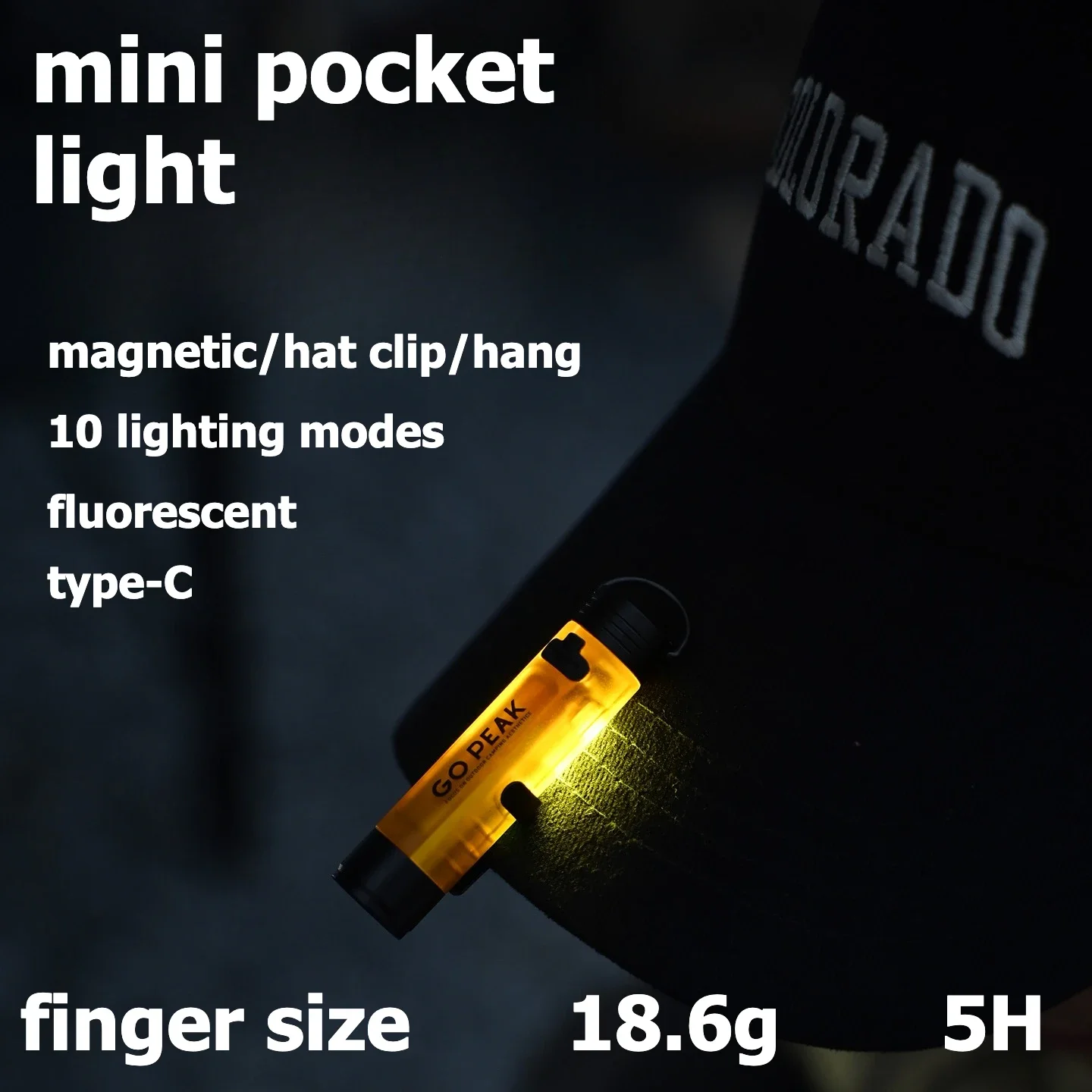 �y�Z�[�����zGOPEAK �|�P�b�g�~�j�����d�� �A�E�g�h�A �L�[�z���_�[ �L���b�v �A���r�G���gLED �����ԋ쓮 �ЊQ�~�� �ً}�p 5050 ���^���C�g