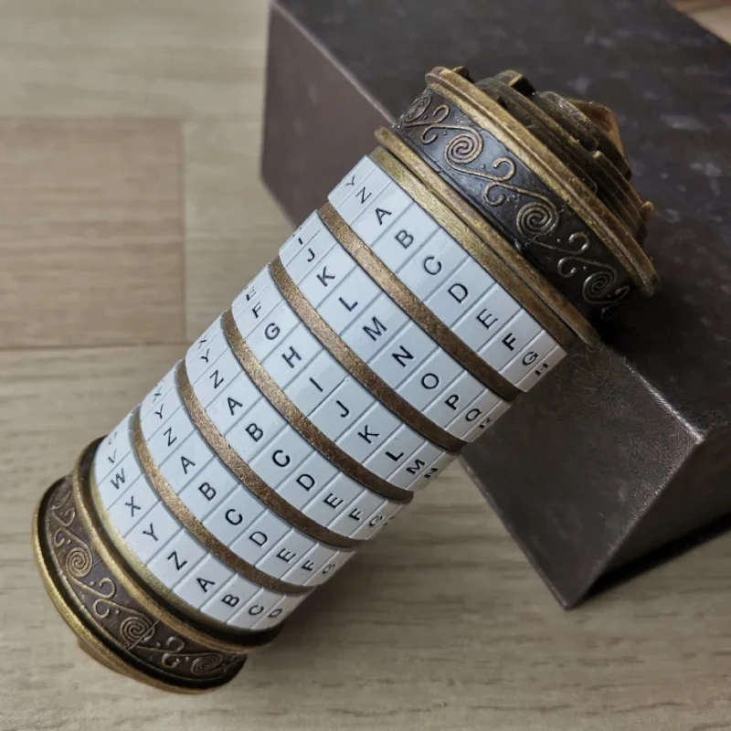 Bloqueo de código Da Vinci blanco, juguetes de Metal Cryptex para regalos de boda, regalo del Día de San Valentín, contraseña, accesorios de sala de Escape, regalo, entrega rápida
