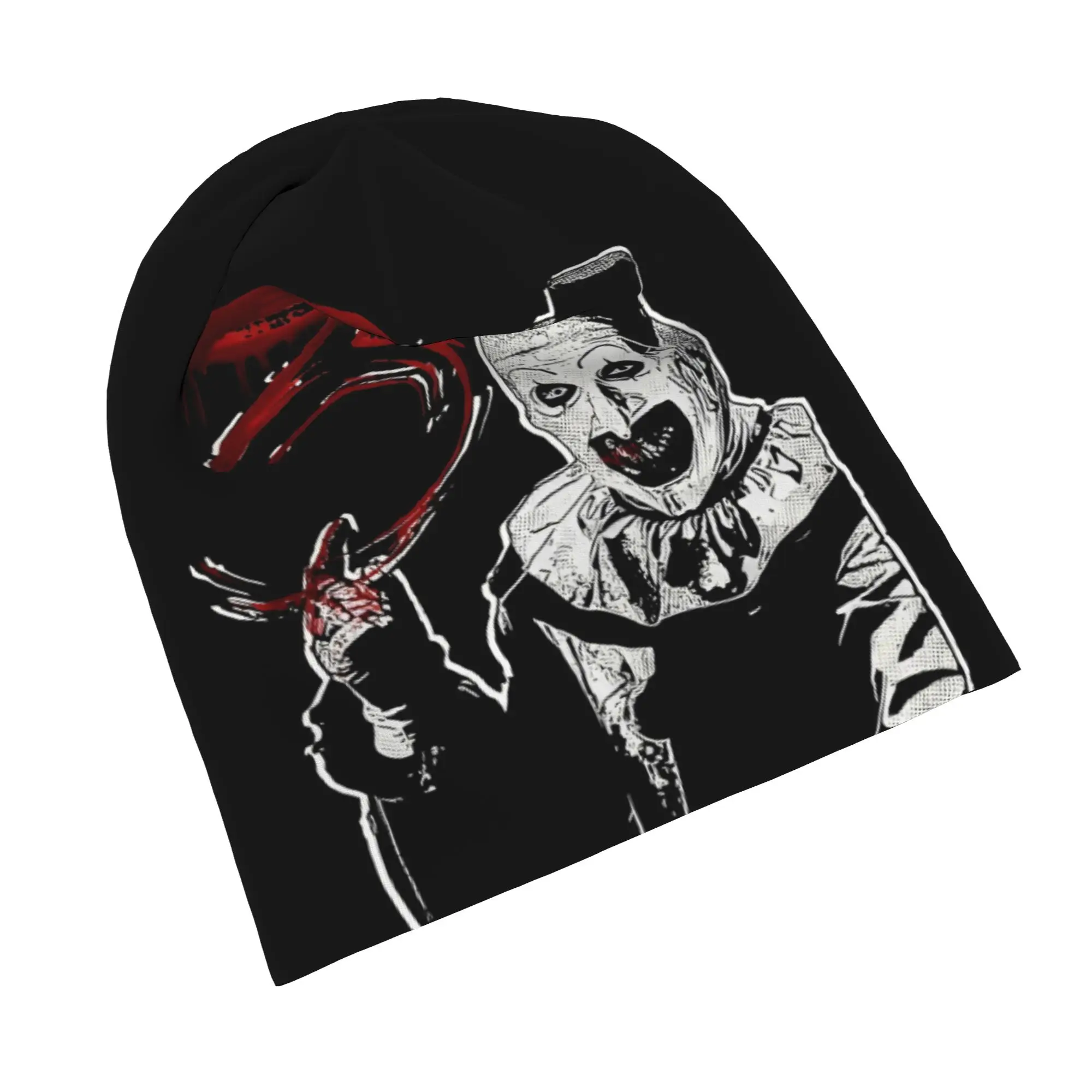 Terrifier Horror Movie Clown  Bonnet Hats Goth Street Skullies Beanies Hat  for Men Women Warm Dual-use Caps