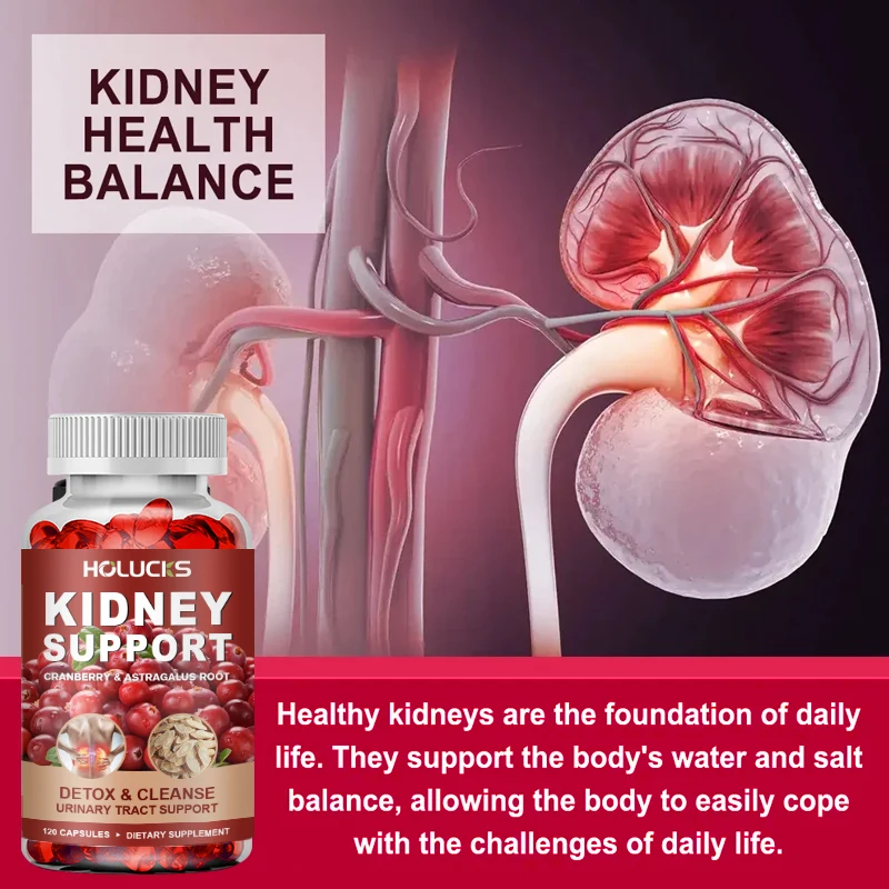 Kidney Cleanse Supplement, with Cranberry, Astragalus Root, Supports Urinary Tract, Renal Health & Immune System Function