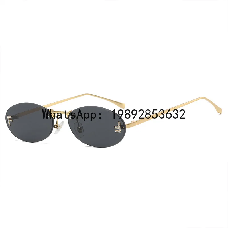 elegant-diamond-oval-sunglasses-male-letter-f-rimless-sunglasses-car-sunglasses