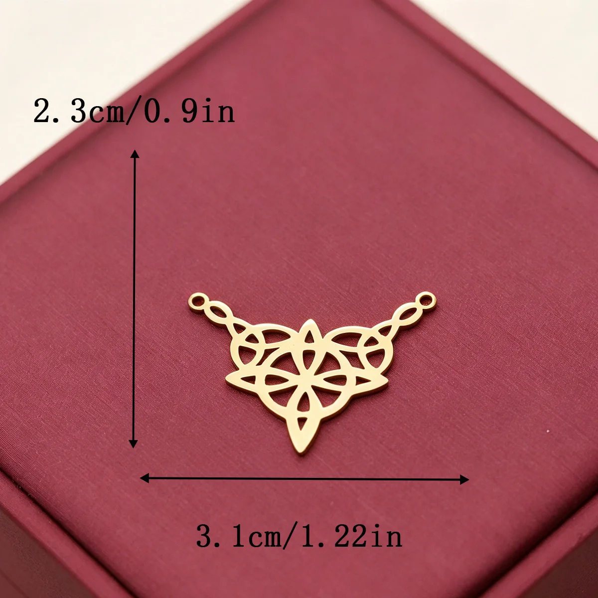 3pcs Irish Celtic Knot Charm Pendants Earring Necklace Stainless Steel Charms For DIY Jewelry Making Accessories Findings