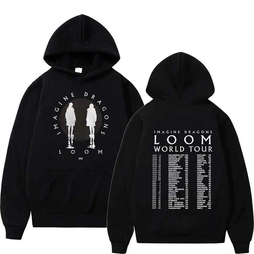 

Imagine Dragons L00m World Tour 2024 Print Hoodie Men Women Hip Hop Fashion Pullover Sweatshirt Casual Clothing Oversized Hooded