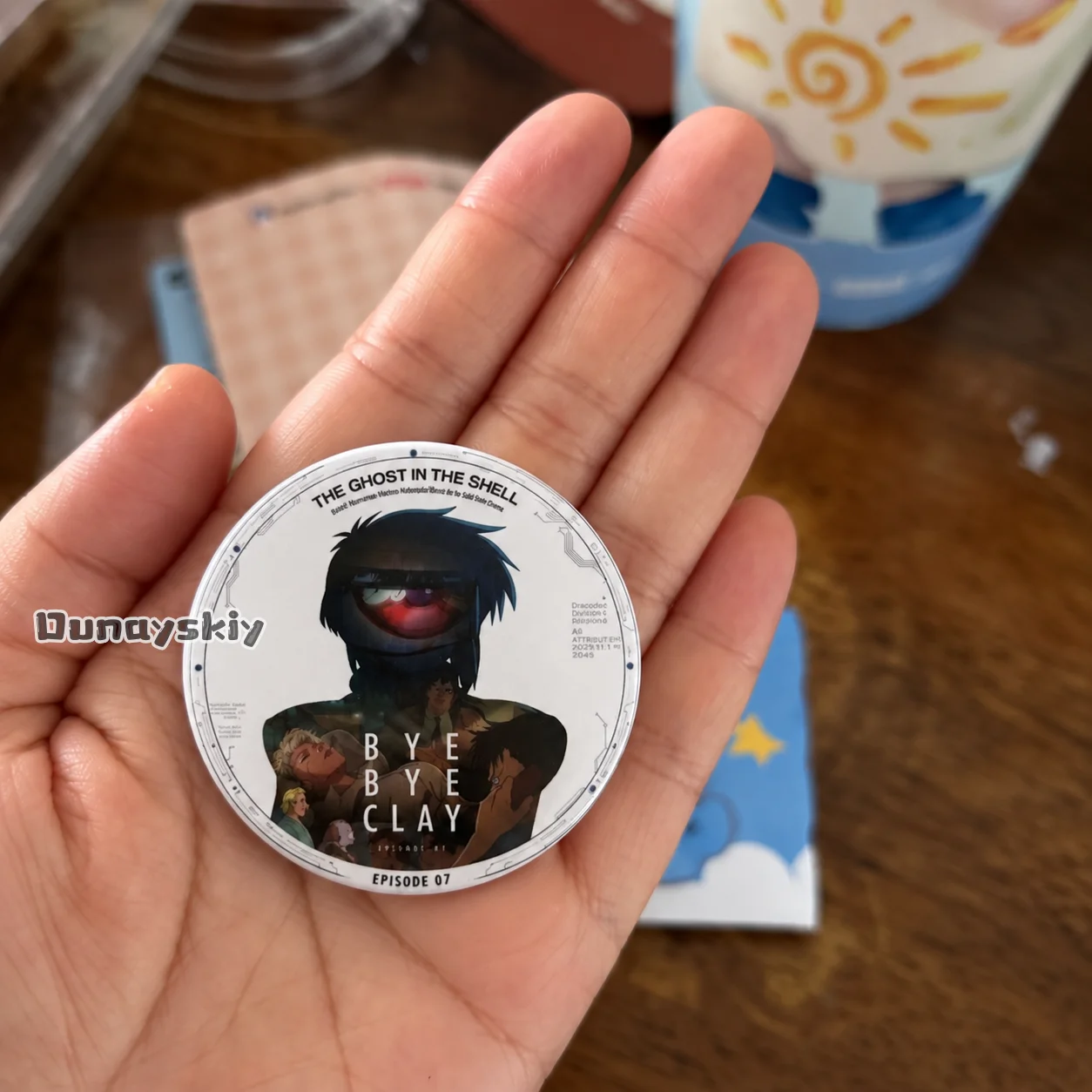 THE GHOST IN THE SHELL Badge Anime Merch Tin Pin Comic Con Collectible Decor Mini Pendant Gift Halloween Party Costume Party Cos
