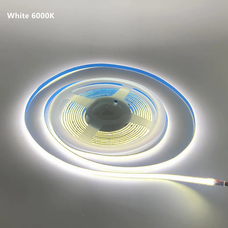 5V 12V 24V COB-Streifenlicht 5mm 8mm Breite Dimmbar Hochdichtes flexibles lineares LED-Band CRI90 3000K 4000K Kaltweiß 6000K 5M – Detail 4