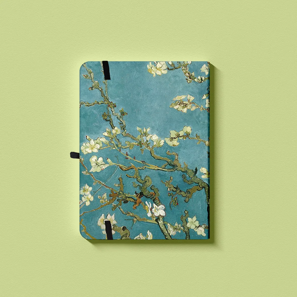 Imagem -03 - Vincent Van Gogh Bala Pontilhado Diário b6 160gsm Flor Amêndoa Árvore Capa Dura Notebook