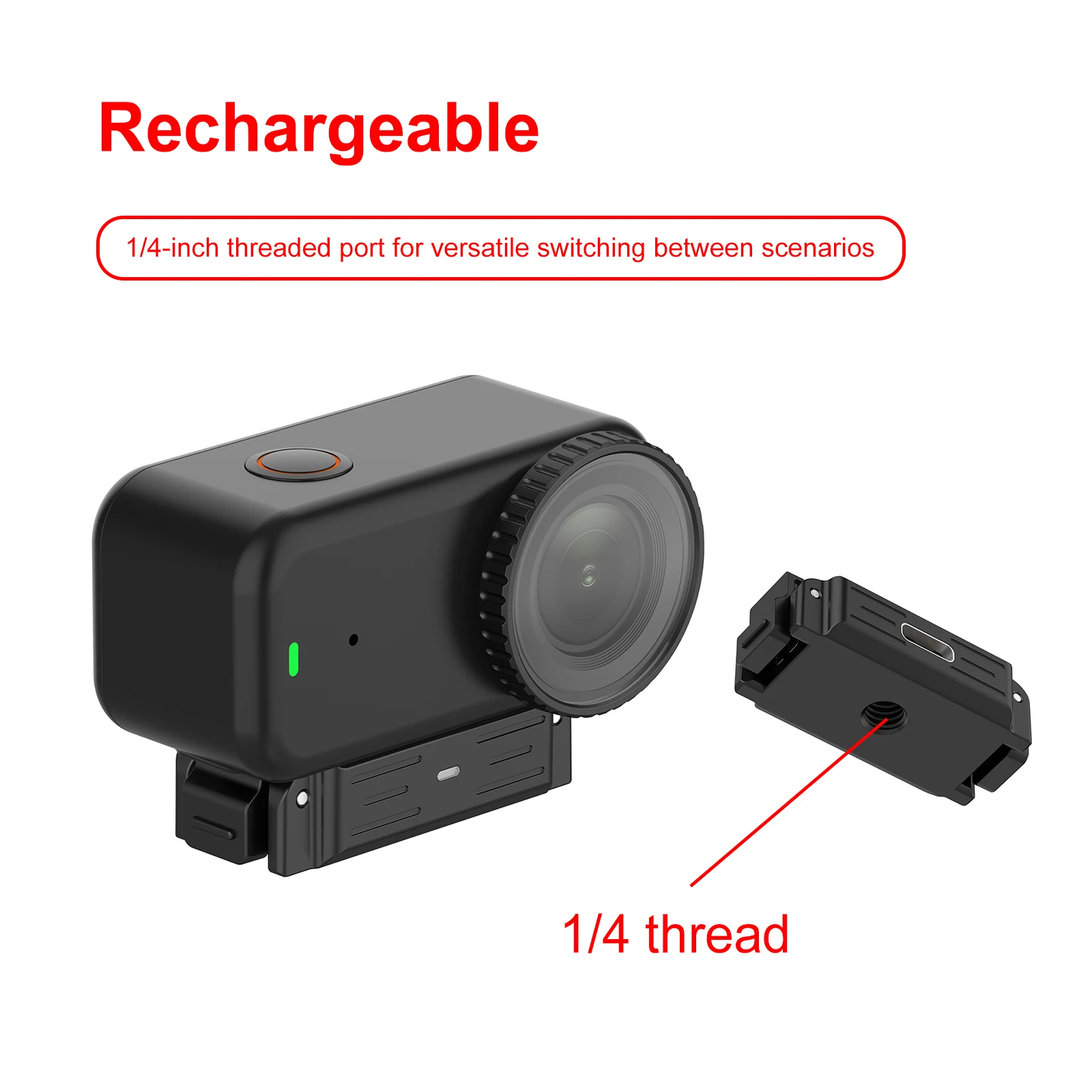 Magnetic Quick-Release Charging Adapter Mount with 1/4 Screw Zinc Alloy Camera Mount Adapter for Osmo Nano Accessories