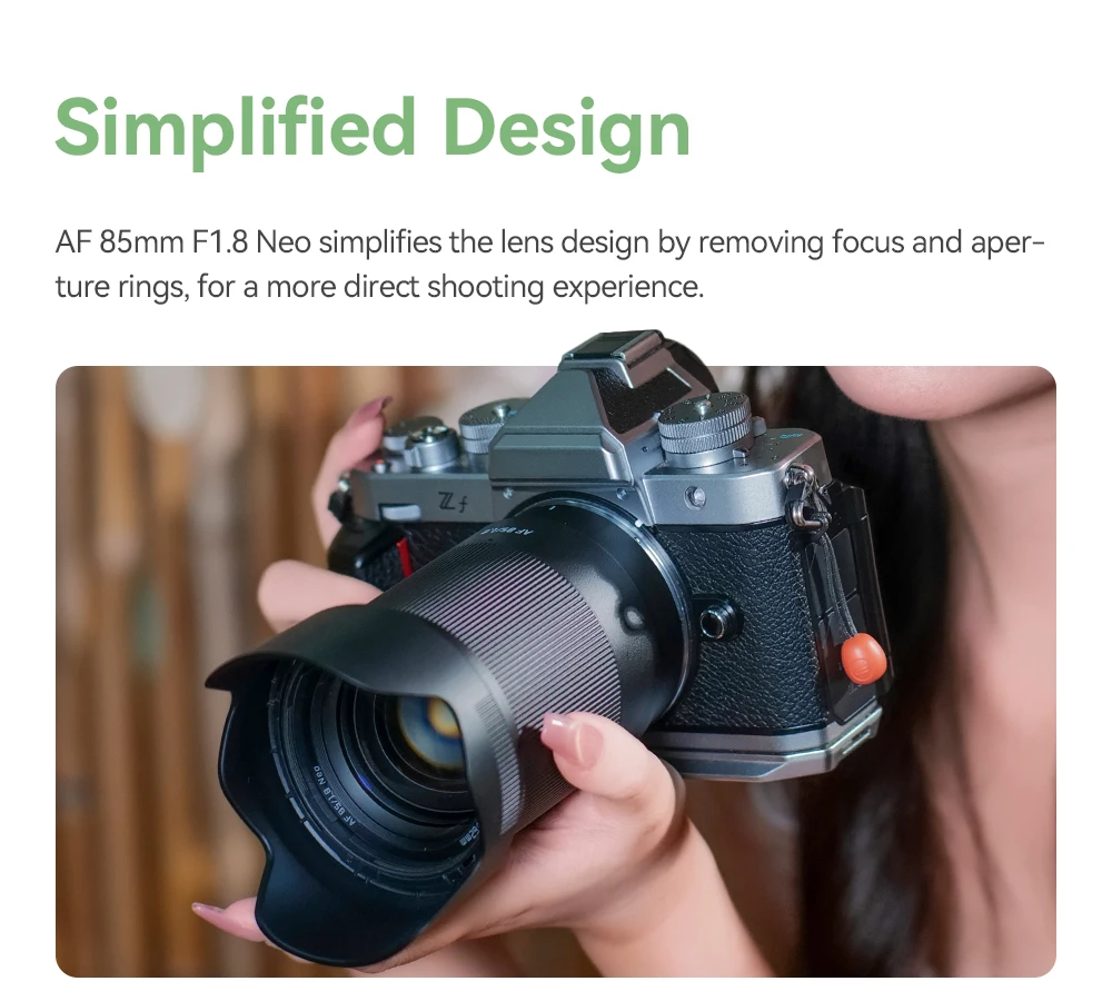 TTArtisan AF 85mm F1.8 NEO Vollformat-Autofokus-Porträtobjektiv für Sony E Nikon Z L-Mount Spiegellose Kameras ZFC ZF Z6 Z5 A6600 – Detail 5