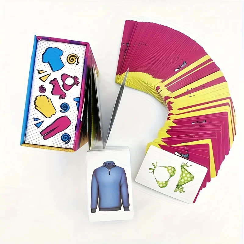 A Set of Very Entertaining Clothing Cards, Folding Clothes Poker Cards, Perfect for Family Gatherings, Suitable for New Year