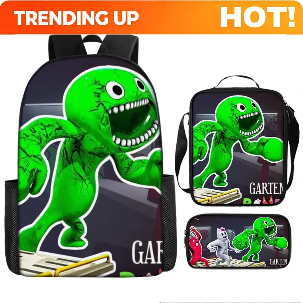 Custom Bag Luxury Popular Garten Of Banban 3D Print 3pcs/Set Pupil School Bags Laptop Daypack Backpack Crossbody Lunch Bag Penci