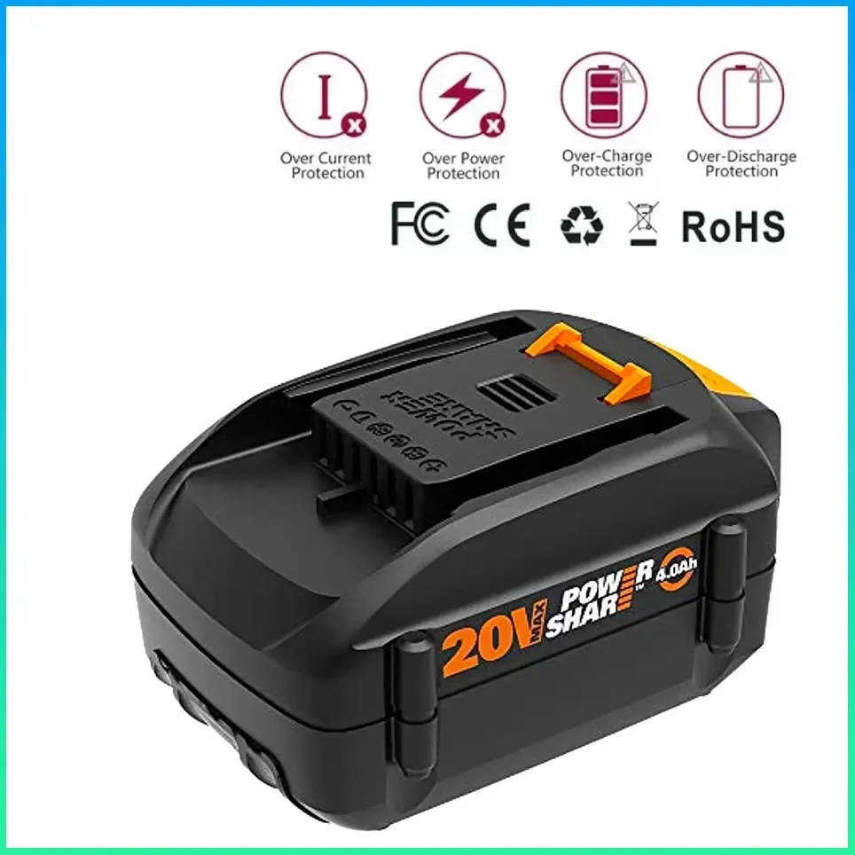 For WORX brand new genuine WA3578 - PowerShare 20V 4.0AH/5.0AH/6.0AH lithium-ion large-capacity battery