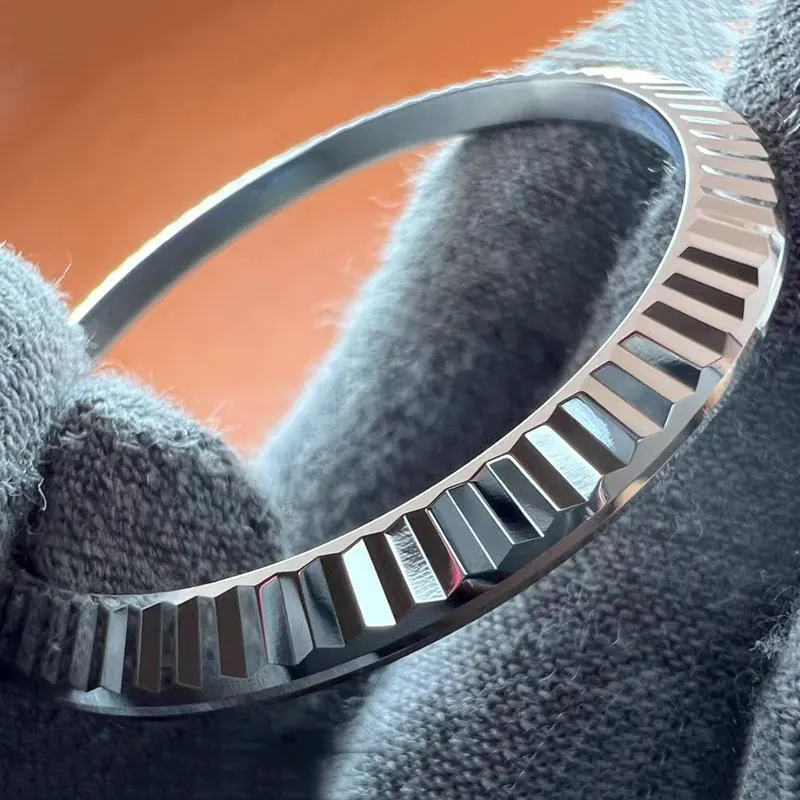 إطار ساعة مطلي بالذهب الأبيض لـ RLX Datejust 36 ملم 126234 116234 126200 ، أجزاء ساعة ما بعد البيع عالية الجودة