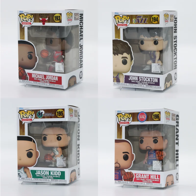 ¡Funko Pop original! Figura de colaboración de baloncesto de la NBA - Michael Jordan James Stephen Curry Juguete coleccionable Decoración de moda