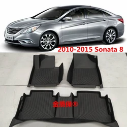 Use for 2010-2015 Hyundai Sonata 8 car carpet AllWeather car Floor Mat Fit For Sonata 8 waterproof mat Sonata 8 floor trunk mat