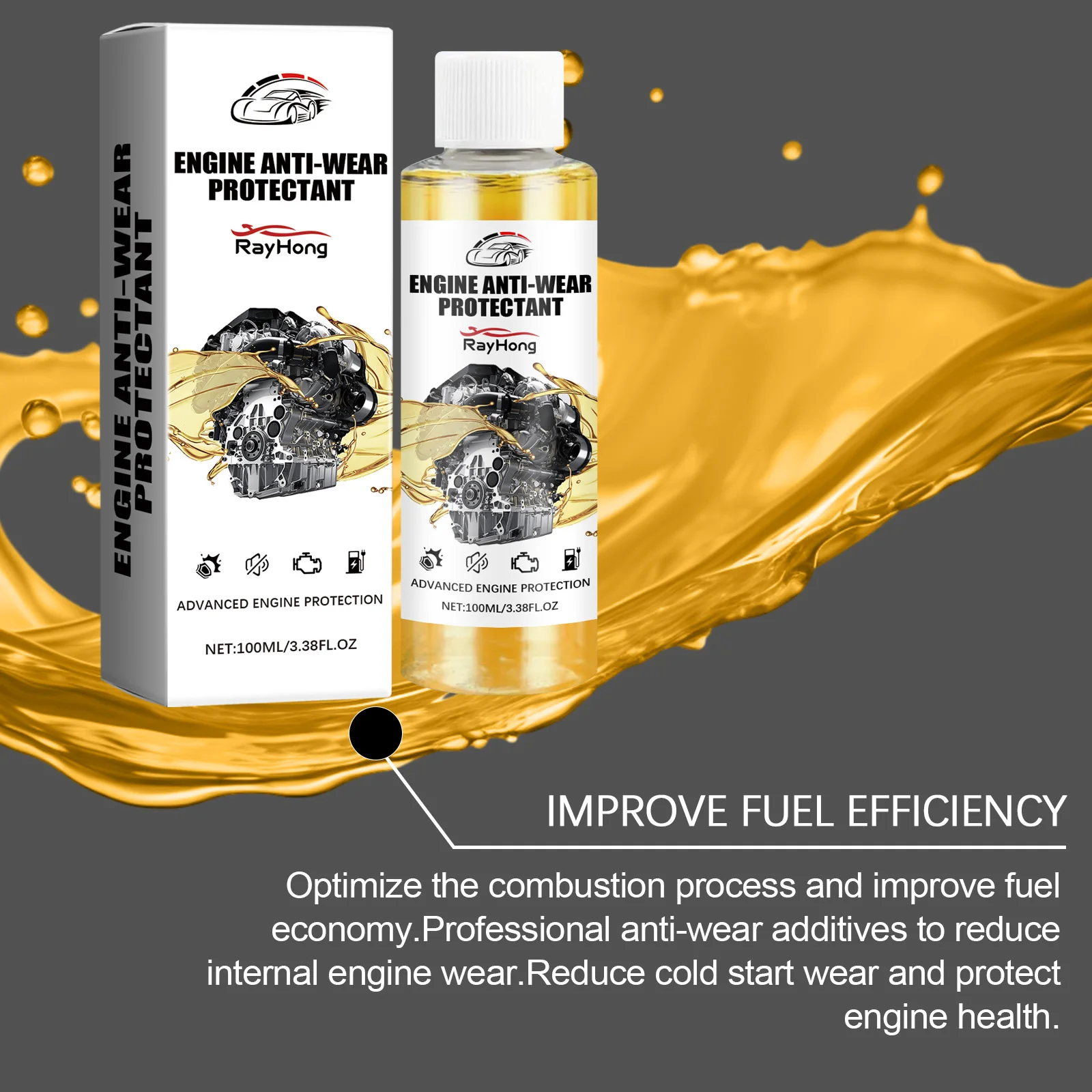 المحرك المضاد للتآكل حماية الزيت المضاف العلاج للسيارة تقليل ضوضاء المحرك الاهتزاز المضادة للاحتكاك منتجات العناية المضادة للصدأ #4