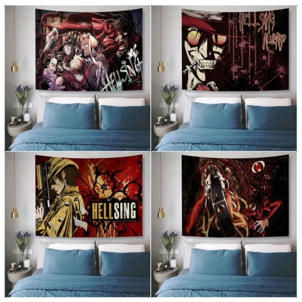 Hellsing Tapestry Chart Tapestry for Living Room Home Dorm Decor Art Home Decor