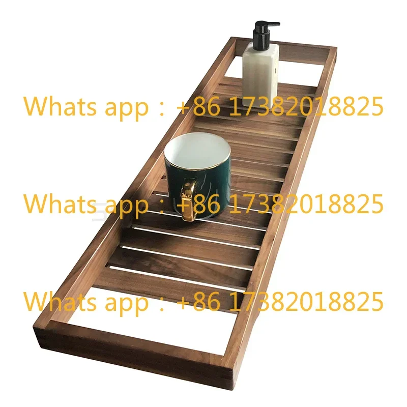 Solid Wood Bathtub Shelf Simple Storage Board for Japanese Style Bathrooms Perfect for Organizing Your Bath Accessories YT239