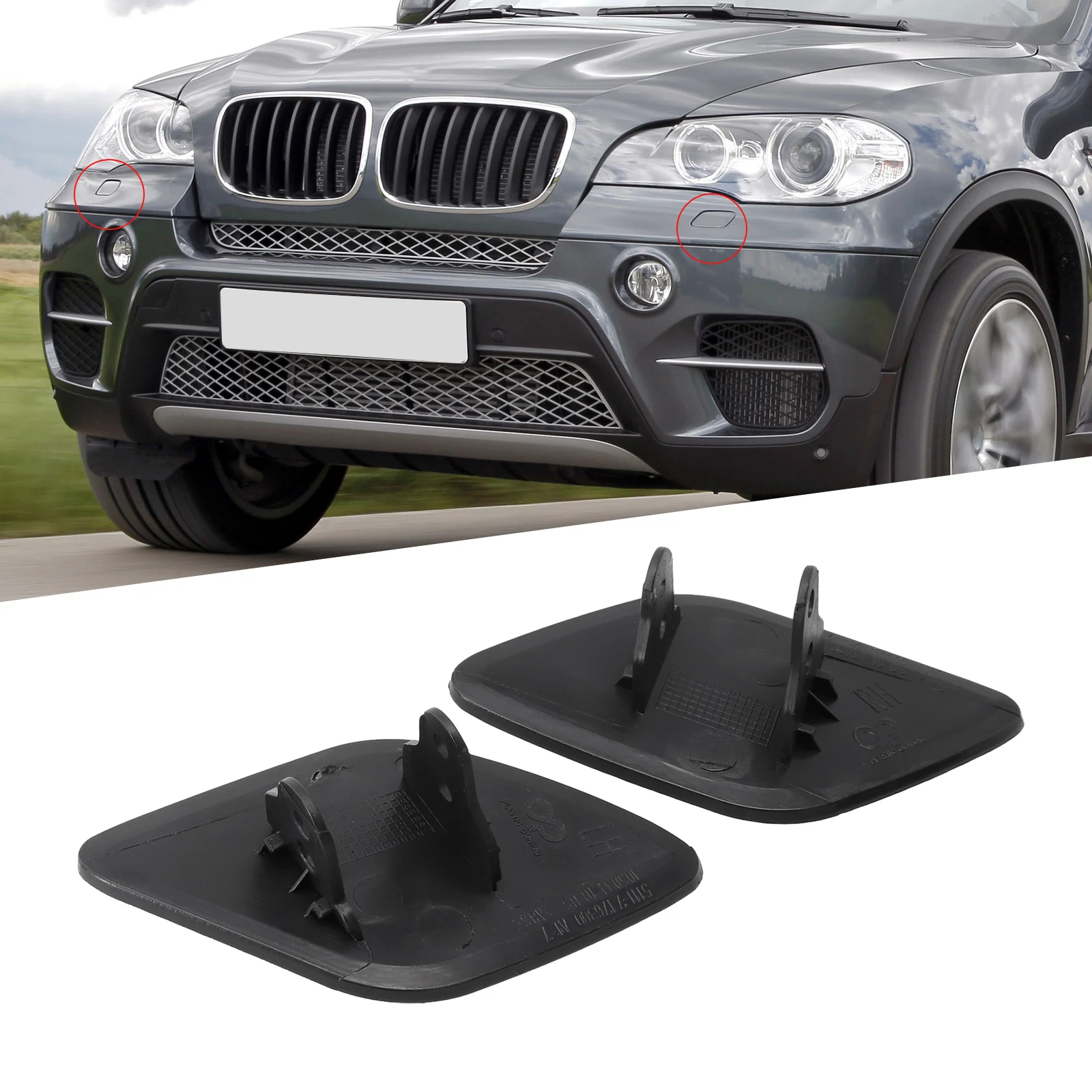 

51657052428 Washer Nozzle Cover Brand New High Quality Professional For BMW E70 E71 E72 X6 2008-2014 Cover Cap
