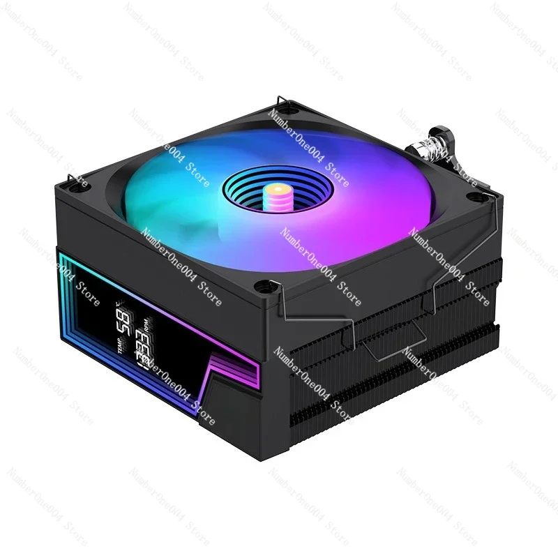 ARGB CPU Air Cooler - 6 Copper Pipe Tower Cooler with 120mm PWM Fan & Temp Control