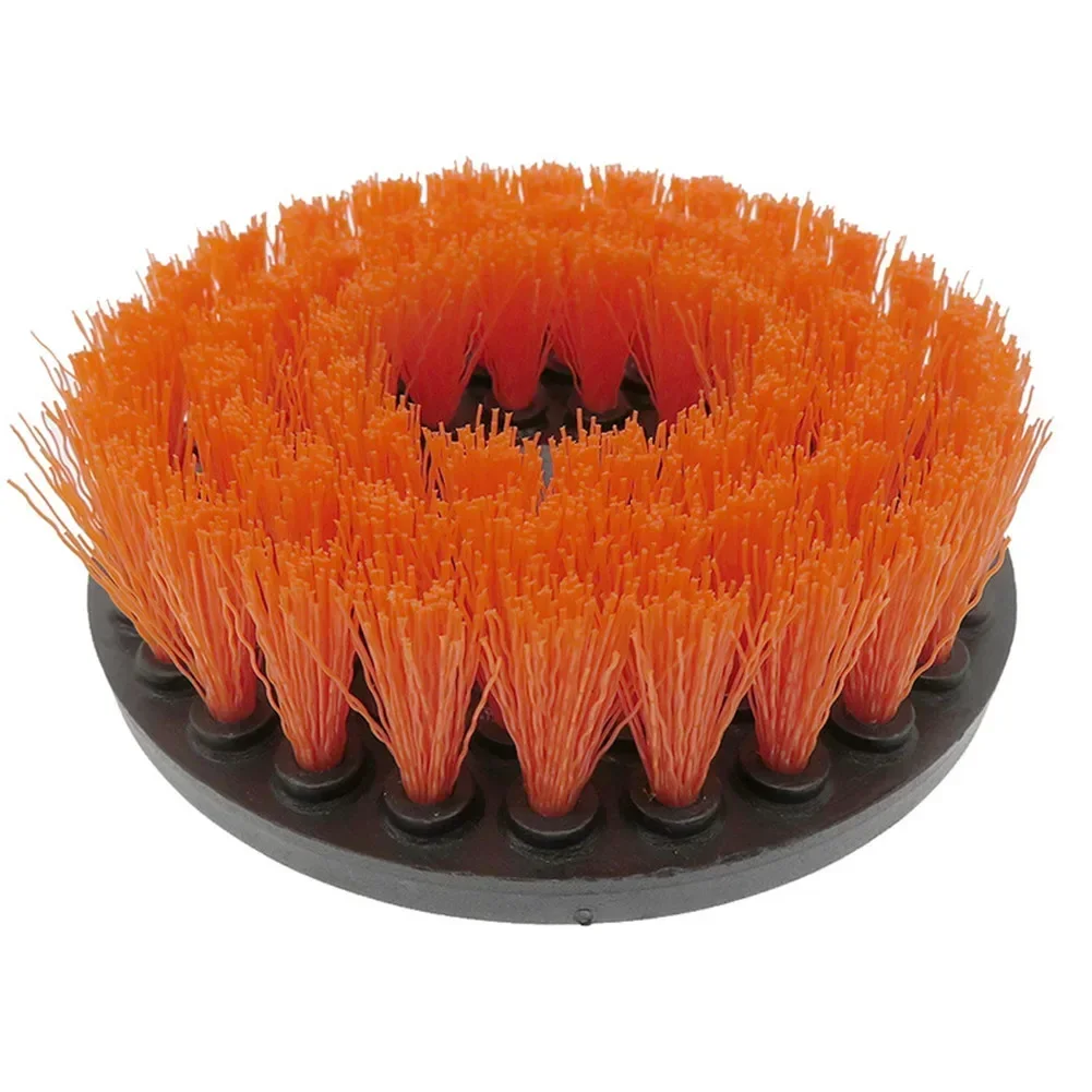 5in Electric Drill Soft Brush For Carpet Leather Upholstery Cleaning Attachment Round Cleaning For Carpet Glass Car Tires Nylon