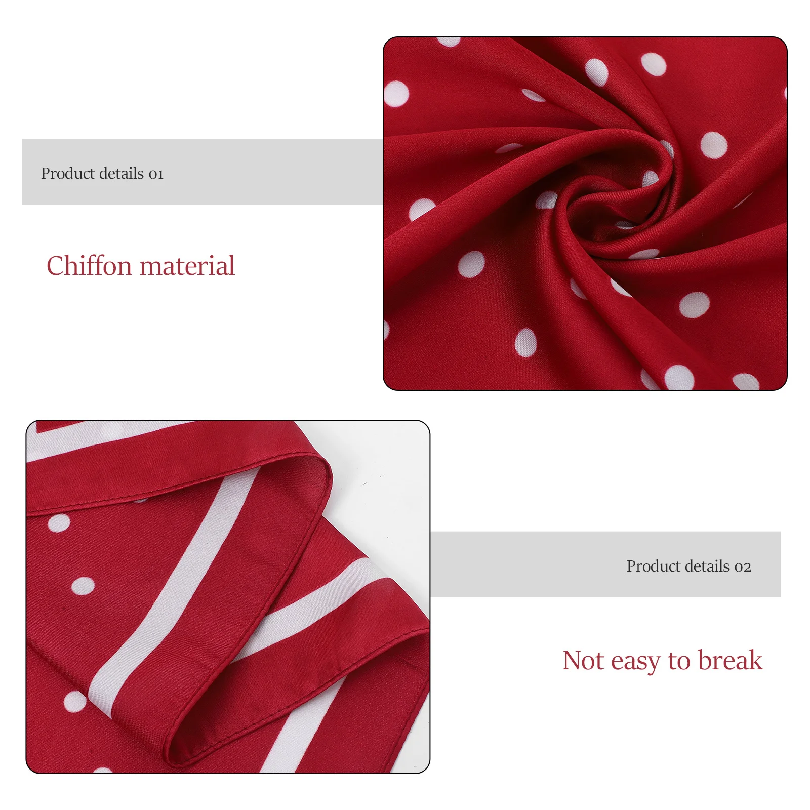 Bufanda de gasa con estampado de puntos, suave, ligera, transpirable, bonita decoración de trabajo de viaje, color blanco, a la moda