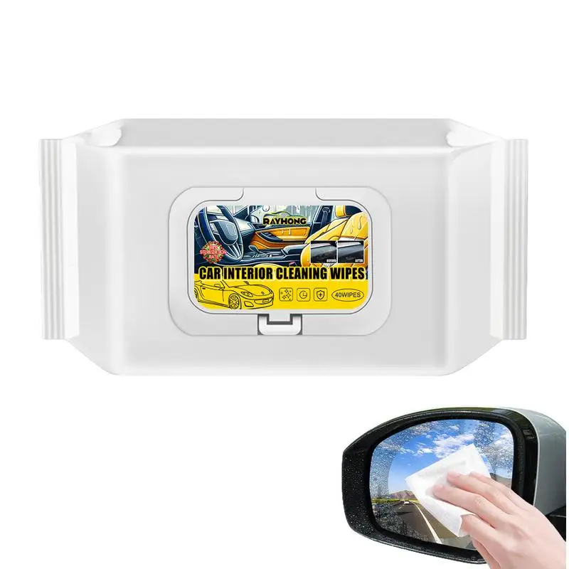 Car Interior Cleaning Wipes Car Wash Wipes Interior No Wash Wash Wipes For Quick Decontamination Resealable Glass Protection