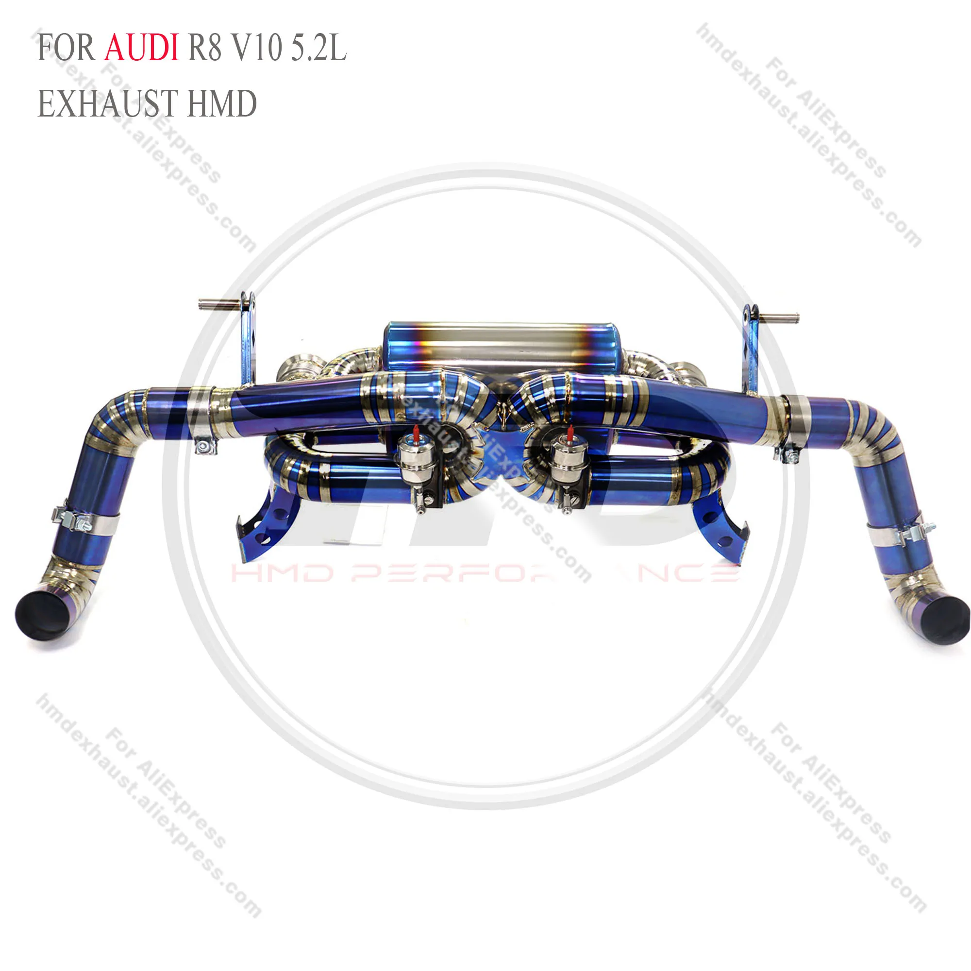 HMD Titan-ventilierter Catback-Auspuff für Audi R8 V10 5.2L 2014–2023 – Dual-Mode-Sound, leichter Power-Boost, anschraubbare Performa
