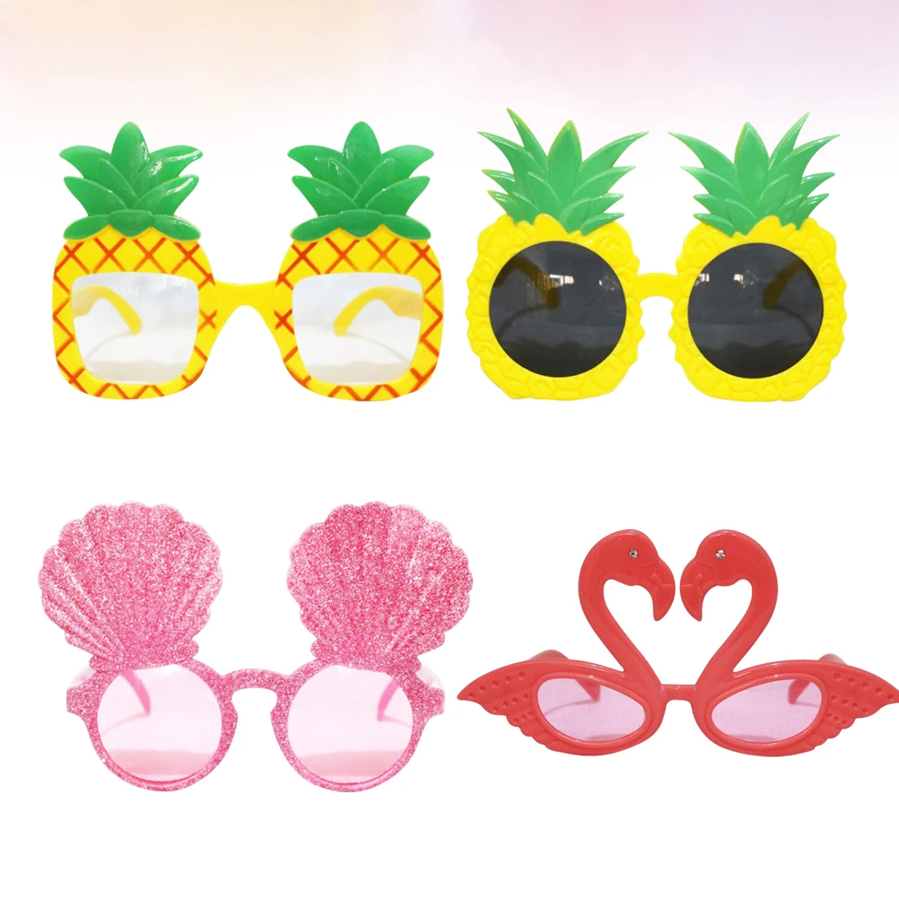 

4pcs Funny Party Eyeglasses Creative Photo Props Light Weight Sturdy Structure Comfortable Long Wear Party Decoration