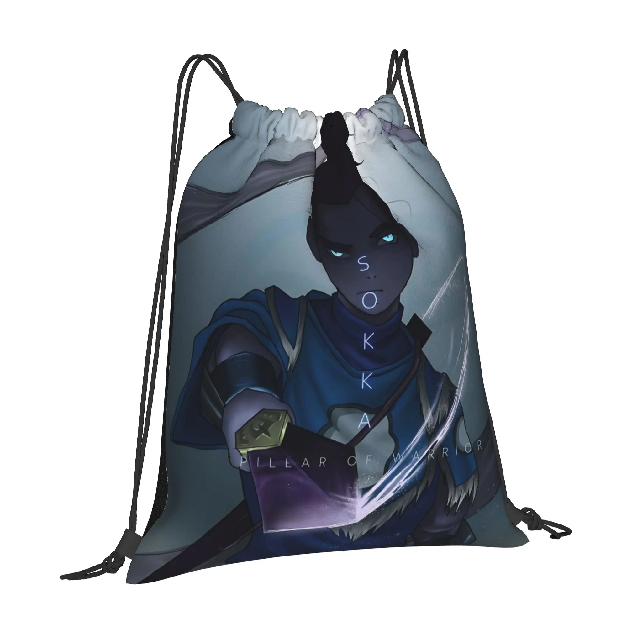 1 pc Sokka Avatar The Last Airbender Drawstring Bags Sports Storage Backpack School Shoe Bag